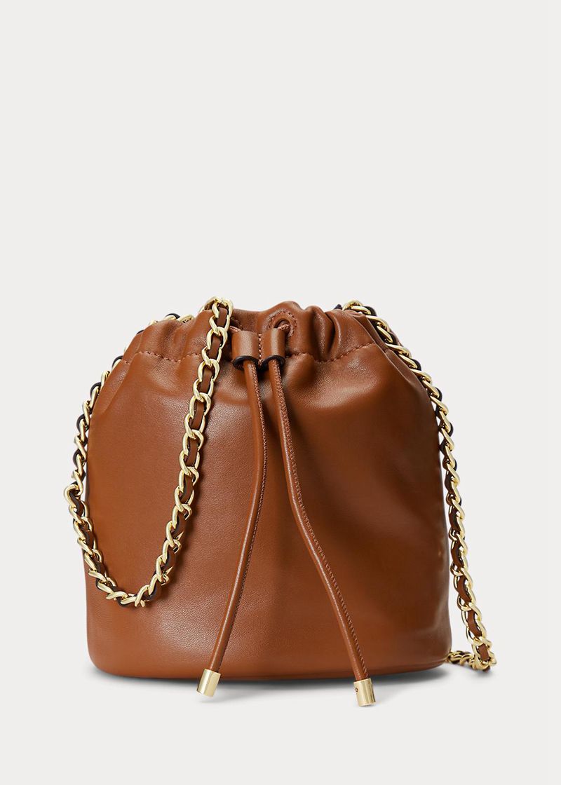 ローレン バッグ レディース ブラウン Nappa レザー Medium Emmy バケツ MICYD9047
